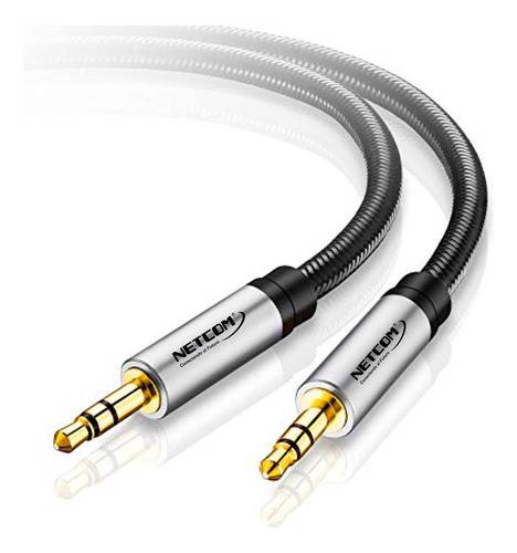 Cable De Audio Plug A Plug 3.5mm Trs De 1.80 Metros Netcom