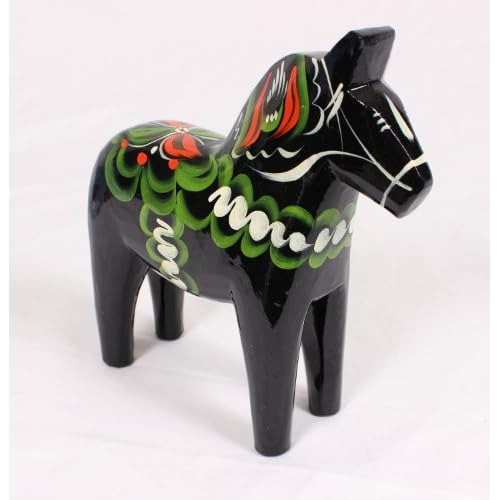 Caballo Tradicional Sueco De Madera Dala - Negro 6 