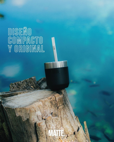 Imagen 5 de 8 de Mate Ds Line De Acero Inoxidable Termico + Bombilla Matte