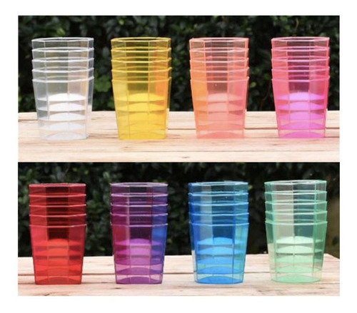 Imagen 2 de 7 de Vaso Octogonal X 10 Unidades Acrílico Postre Descartable