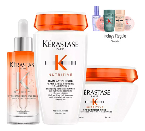 Kit Shampoo Riche Mascarilla Scalp Serum Kerastase Nutritive