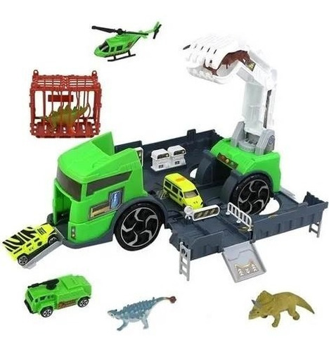 Camión Transporte Autos Dinosaurios Y Accesorios Para Niños