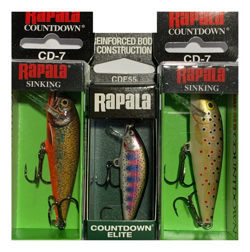 Señuelos Rapala Original  Promoción X 3  / Armería Virtual