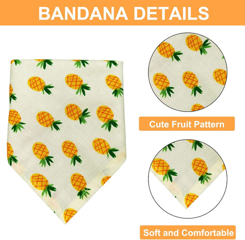 Juego De Bandana Y Coletero Para Perro, 2 Piezas De Algodón