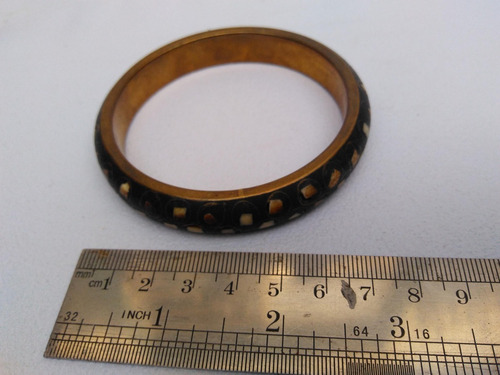 Gotica : Vieja Pulsera Delgada Bronce Nacar Rustico Zox