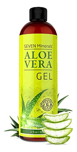 Aloe Vera Gel - 99% Organico, 12 Oz - No Xanthan, Por Lo Que