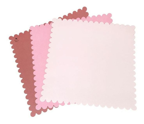 Kit Papel Para Scrapbook Tons Rosa 220grs 9 Folhas