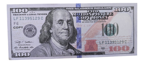 100 Billetes Didactico Utileria 100 Dolares P Lanza Billetes