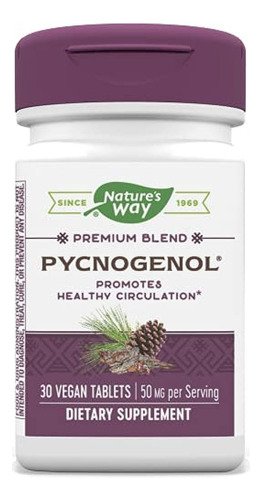 Nature's Way Pycnogenol, 50 Mg Por Porción, 30 Tabletas