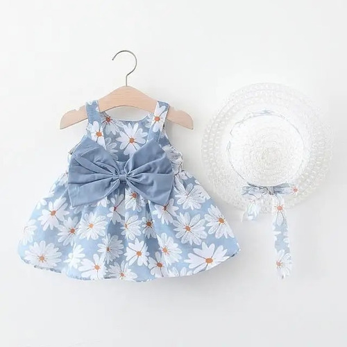 Conjunto Casual De Vestidos Para Niña Con Lazo Floral, Falda