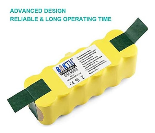 Bakth 144v 3000mah Ni-mh Batería Para Irobot Roomba R3