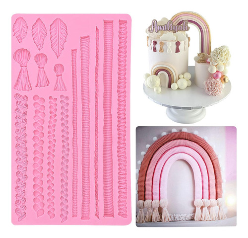 Moldes De Fondant De Cuerda De Cáñamo, Moldes De Silicona Pa