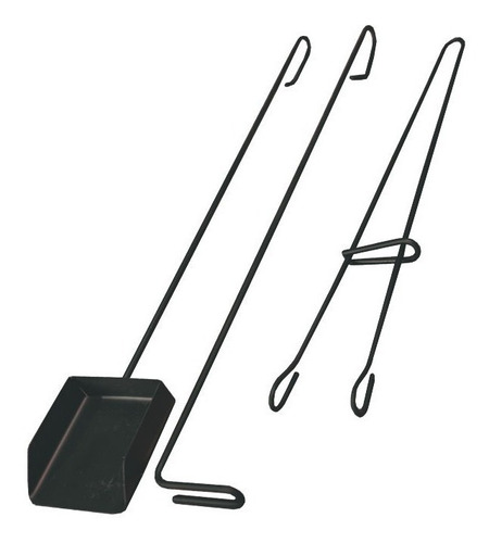 Imagen 1 de 4 de Kit Asador Pala + Pinza + Atizador Brasas®