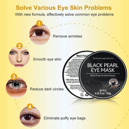 Patches Debajo De Los Ojos, Máscara De Ojo, Perla Negra, Ojo