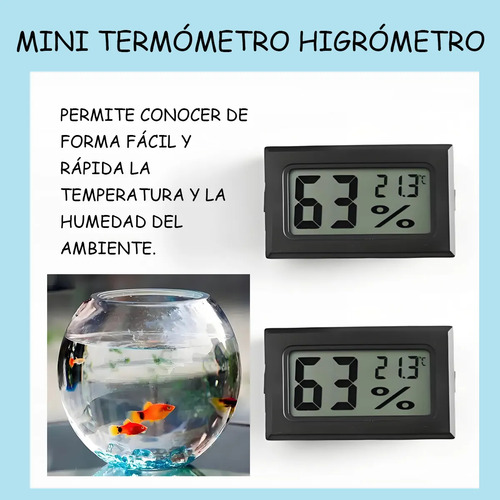 Olulupack Termómetro Higrómetro Digital De Sonda Medidor De Humedad,Sensor De Temperatura Práctico, Para Interiores,con sonda externa para incubadoras Criadoras Tanque de reptiles Acuario