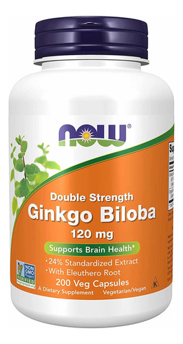 Ginkgo Biloba Importado Usa 200 Cápsulas