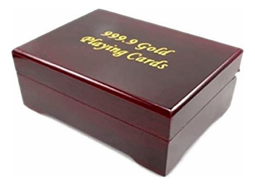 Baraja De Cartas De Póquer De Lujo De Oro De 24 Quilates