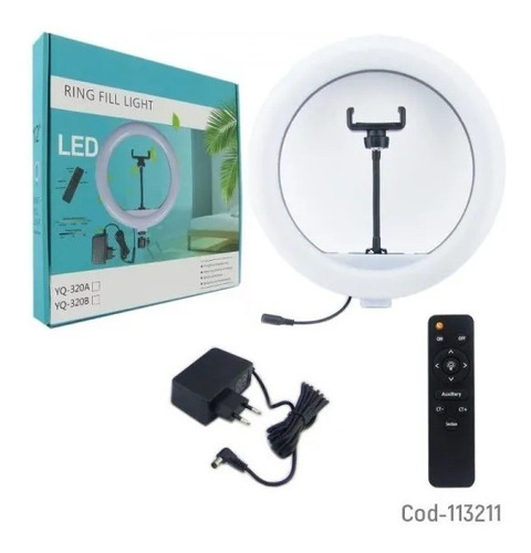 Imagen 4 de 4 de Aro De Luz N.12 Pulgadas + Control 3 Tonalidades Luz + Base