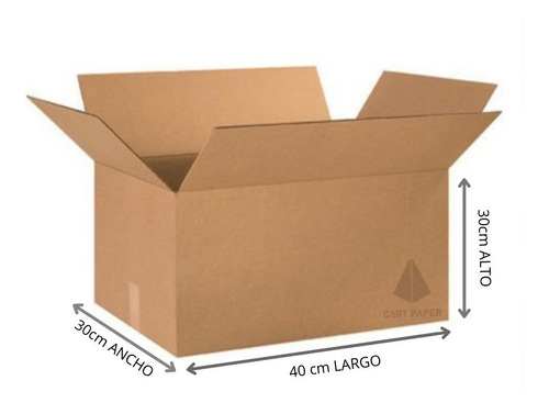 Imagen 4 de 5 de Cajas De Cartón 40x30x30 / Pack 25 Cajas / Cart Paper