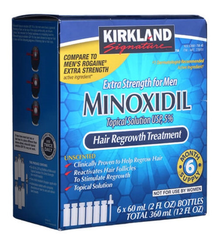 Imagen 2 de 7 de Minoxidil Kirkland 5% Solución Tópica 6 Meses *ml* Sf M1