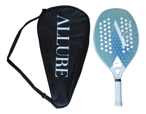 Raquete Beach Tennis Full Carbon 48 Furos Verde - Allure