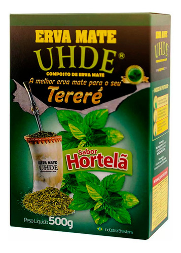 Erva Mate Tereré Uhde Sem Açucar Sabor Hortelã Caixa 500g