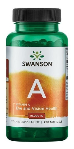 Swanson Vitamina A 10000 Ui 3000 Mcg 250 Capsulas