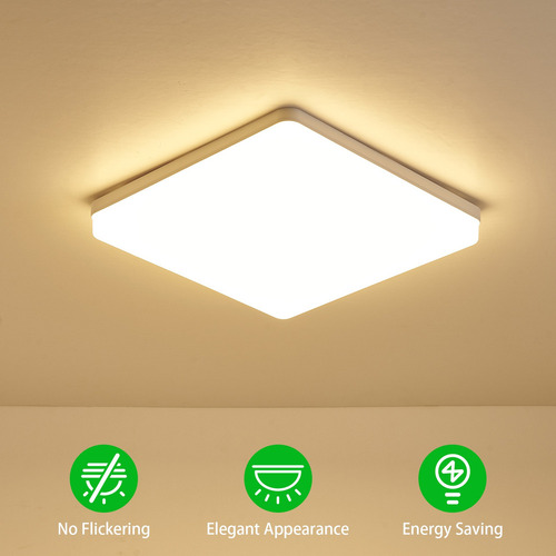 R Leds - Lámpara De Techo (48 W, Cuadrada)