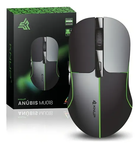 Mouse Gamer Knup Bluetooth/Wireless 1600 DPI RGB Sem Fio 6 Botões