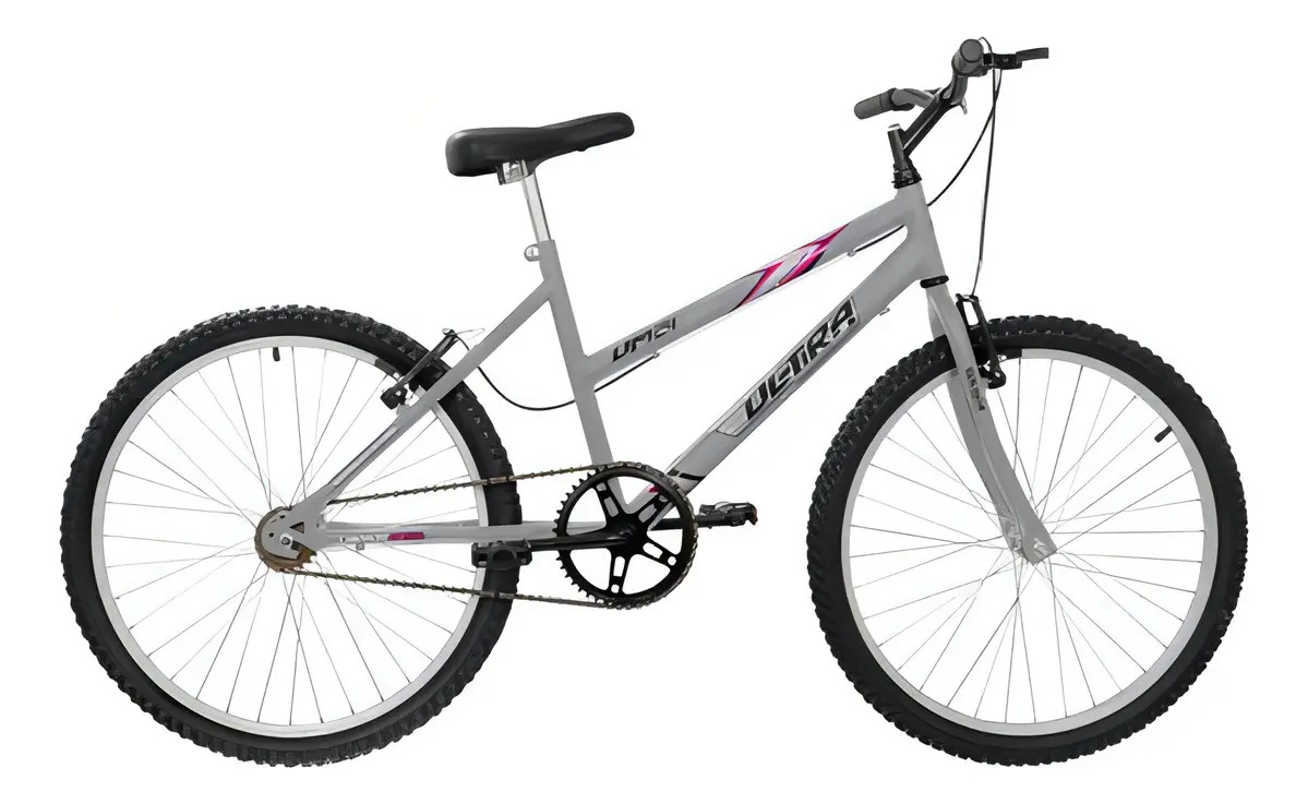 Bicicleta urbana Ultra Bikes SEM MARCHA R24 - cinza