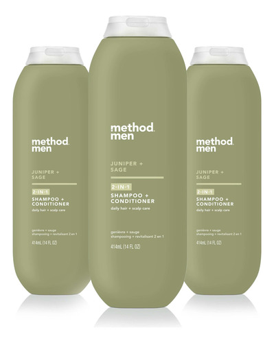Shampoo E Condicionador Method Men Juniper + Sage 414ml (x3)