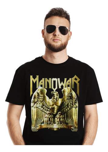 Polera Manowar Battle Hymns Gold Metal Impresión Directa