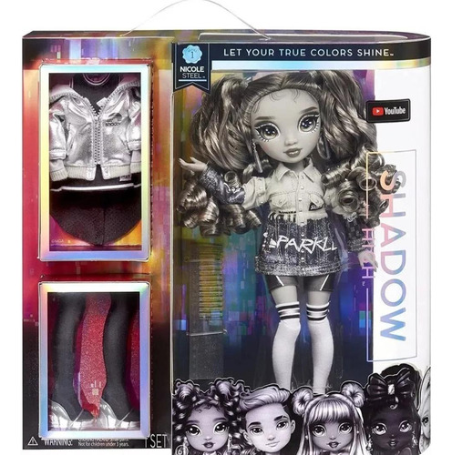 Muñeca Rainbow High Shadow Nicole Steel C/acces. Replay