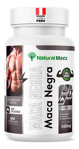 Maca Negra 500 Mg 100 Capsulas Naturalmaxx