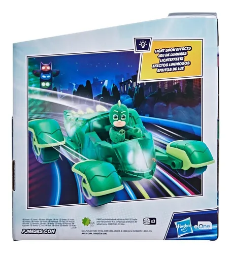 Pj Masks Gekko Vehículo Luminoso + Figura Hasbro