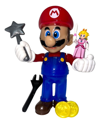 Super Mario Bros Figura Con Lego De Regalo, Luz Y Accesorios