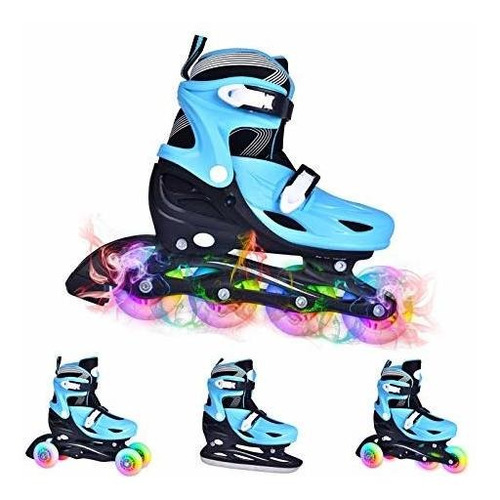 Liku 4 En 1 Patines En Línea Ajustables Para Niños Con Todas