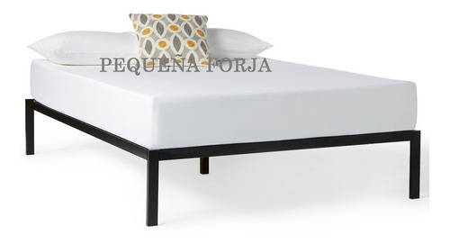 Cama De Hierro Otomana Para Plaza 1/2 1m Base Sommier