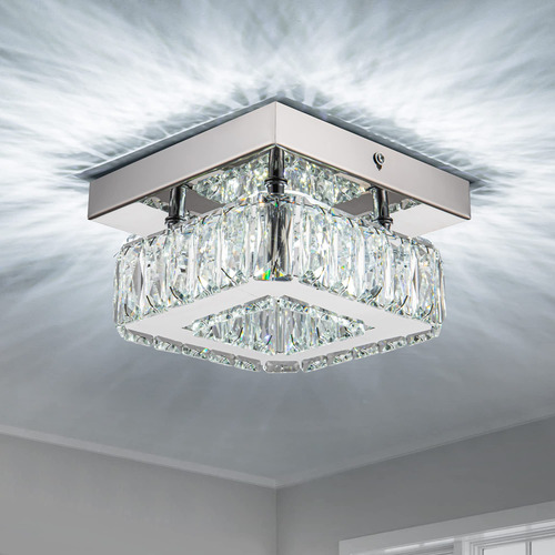 Mini Modern Crystal Chandeliers Flush Mount Ceiling Light