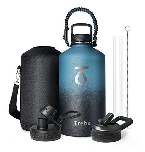 Botella De Agua Trebo 1 Galón Con Aislamiento, Asa De