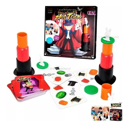 Juego De Mesa Magia Trucos Niños Familia Hat Trick Promocion