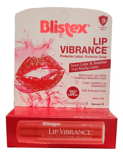 Balsamo Labial Protector Lip Vibrance Spf15 3.69g Blistex