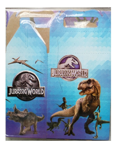 Mundo Dinos Jurassic Blue Set 60 Cajitas Dulceras Bolo Feliz