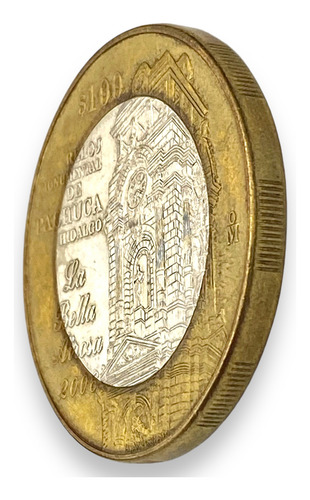 Moneda Bimetalica 100 Pesos Estado D Hidalgo Año 2006 Fase 2 (Usado)