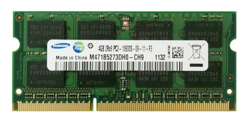 Memoria Ram Samsung Ddr3 Sodimm 4gb Pc3-10600 1333mhz Notebo