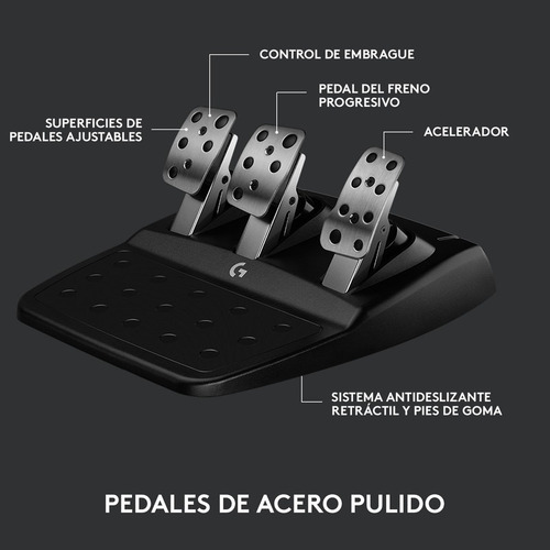 Volante De Carreras Logitech G923 Trueforce Pc Ps5 Ps4 Negro