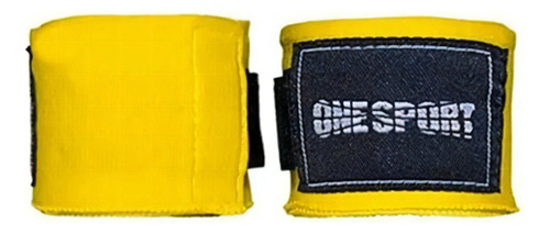 Bandagem Atadura Elastica 3m Muay Thai Boxe Amarelo