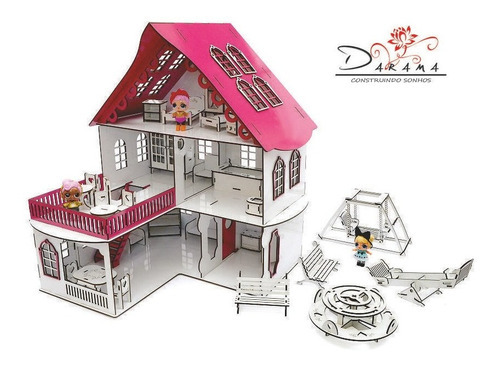 Kit Casa Bonecas 29 Moveis Decorativa Cindy Sonhos - Darama