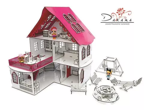 Casa De Bonecas Escala Barbie Modelo EMILY CREM – DARAMA – Loja Darama –  Construindo Sonhos!