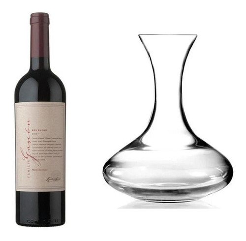 Vino Familia Gascon Roble Red Blend +decanter Duende Carlos